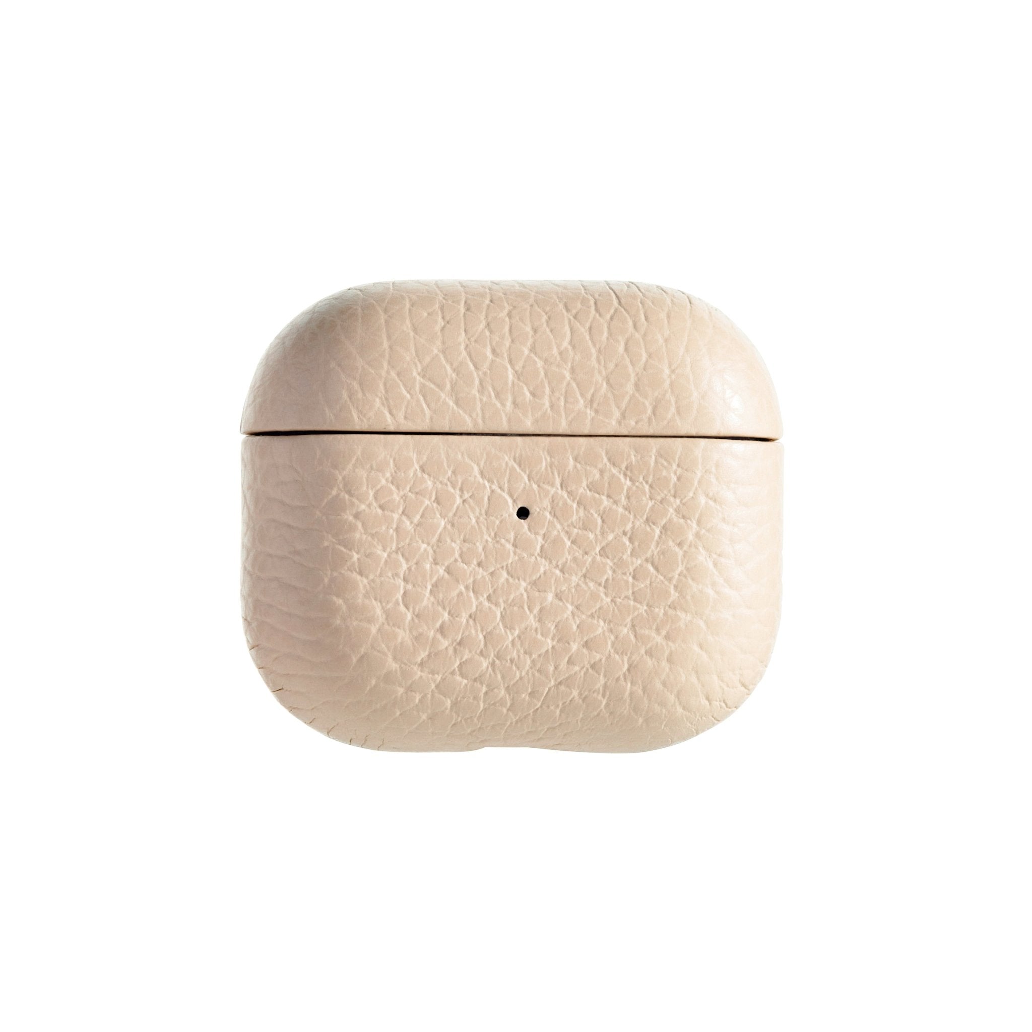 Ubique Italy Luxury AirPods 3 Case Pebble Grain Leather Ivrea Stone