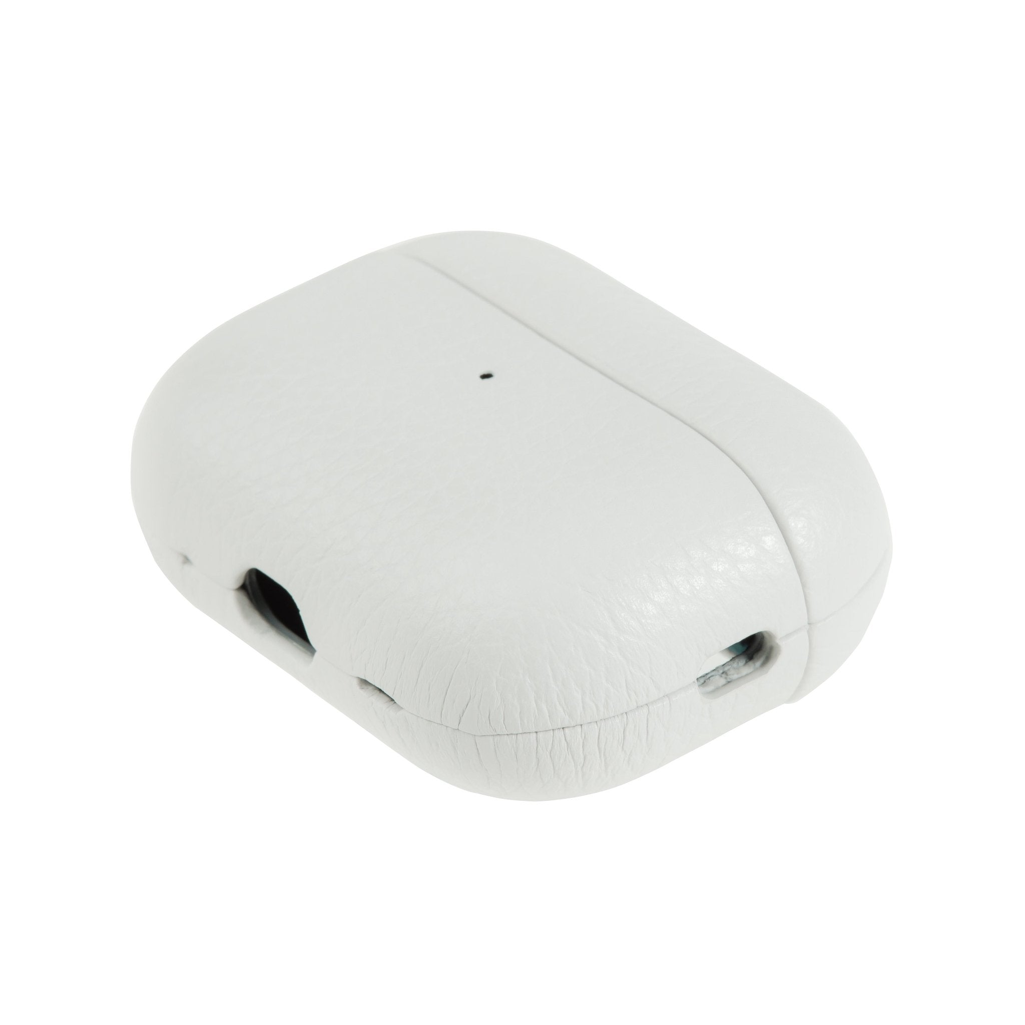 Ubique Italy Luxury AirPods Pro 2 Case Pebble Grain Leather Venetian Grey Angled